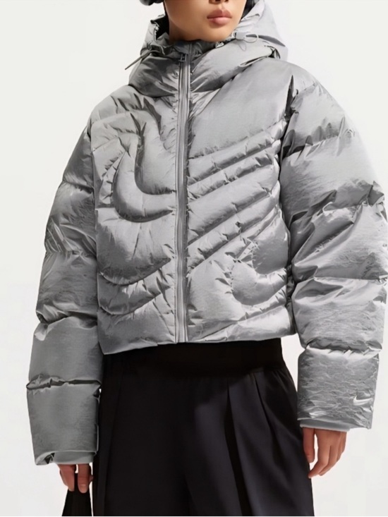 Nike Jackets & Blazers - Nike Sportswear Swoosh Women's Metallic Therma-FIT Oversized Down Puffer Jacket